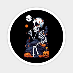 Halloween - Skeleton in the Moonlight Magnet